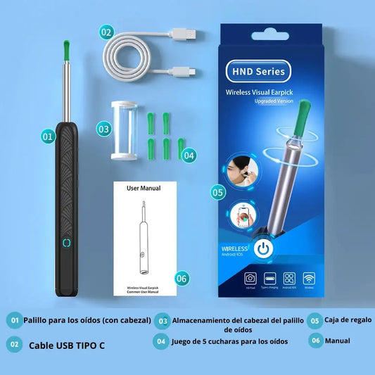 Limpiador de Oídos Con Cámara Endoscopio - Puro™